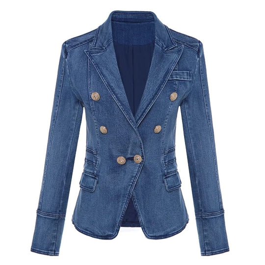 Fitted Denim Blazer