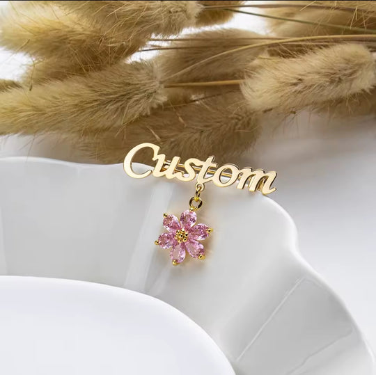 Custom Name Pin with Charm