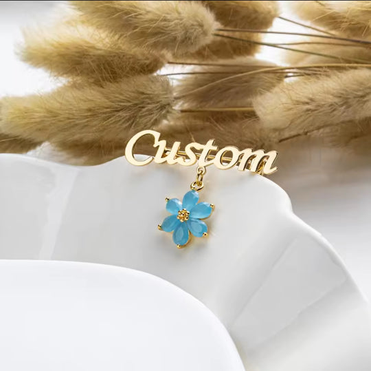 Custom Name Pin with Charm