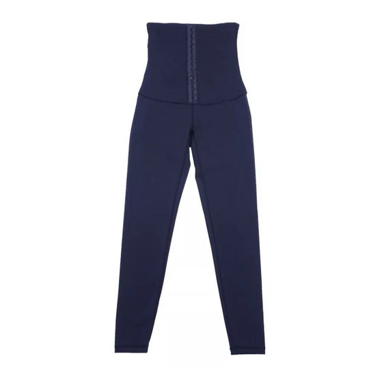 Slender Fit Double High Corset Leggings (Blue)